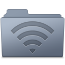 AirPort Folder Graphite Icon 128x128 png
